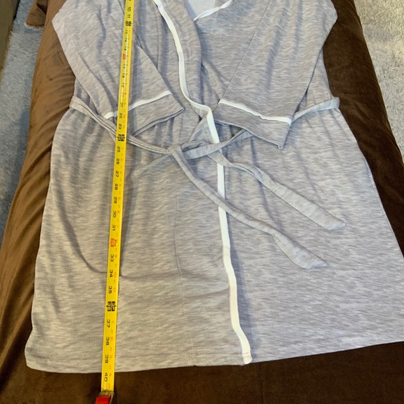 Jessica Simpson Grey White L XL Robe Pockets - Picture 4 of 7